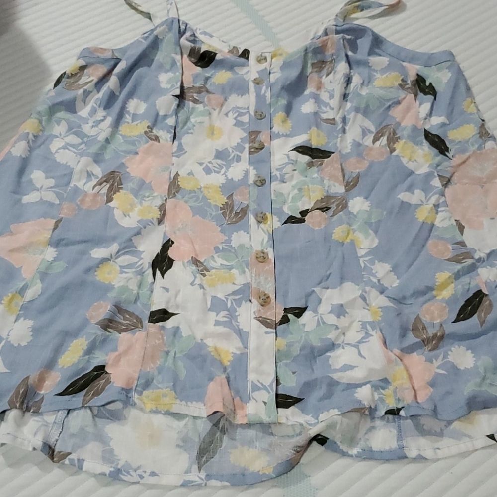 Torrid floral linen blouse 1x